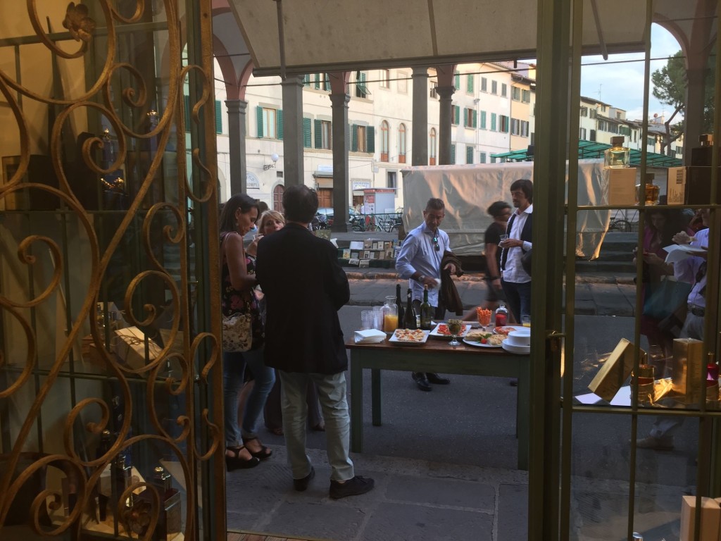 Naomi Goodsir at L'O in Florence for Pitti Fragranze